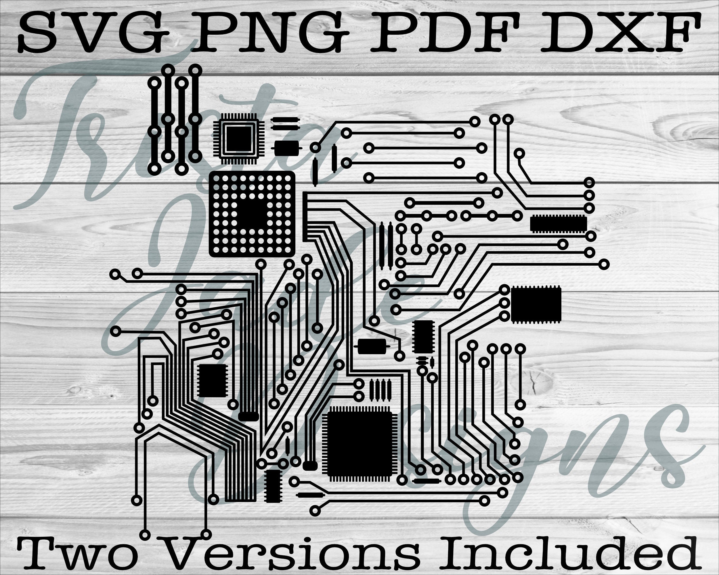 Circuit Board SVG Dxf Png Pdf Complete File for Personal - Etsy Canada