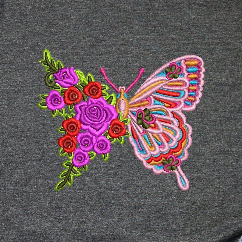 Butterfly Machine Embroidery Design File Butterfly With Etsy UK