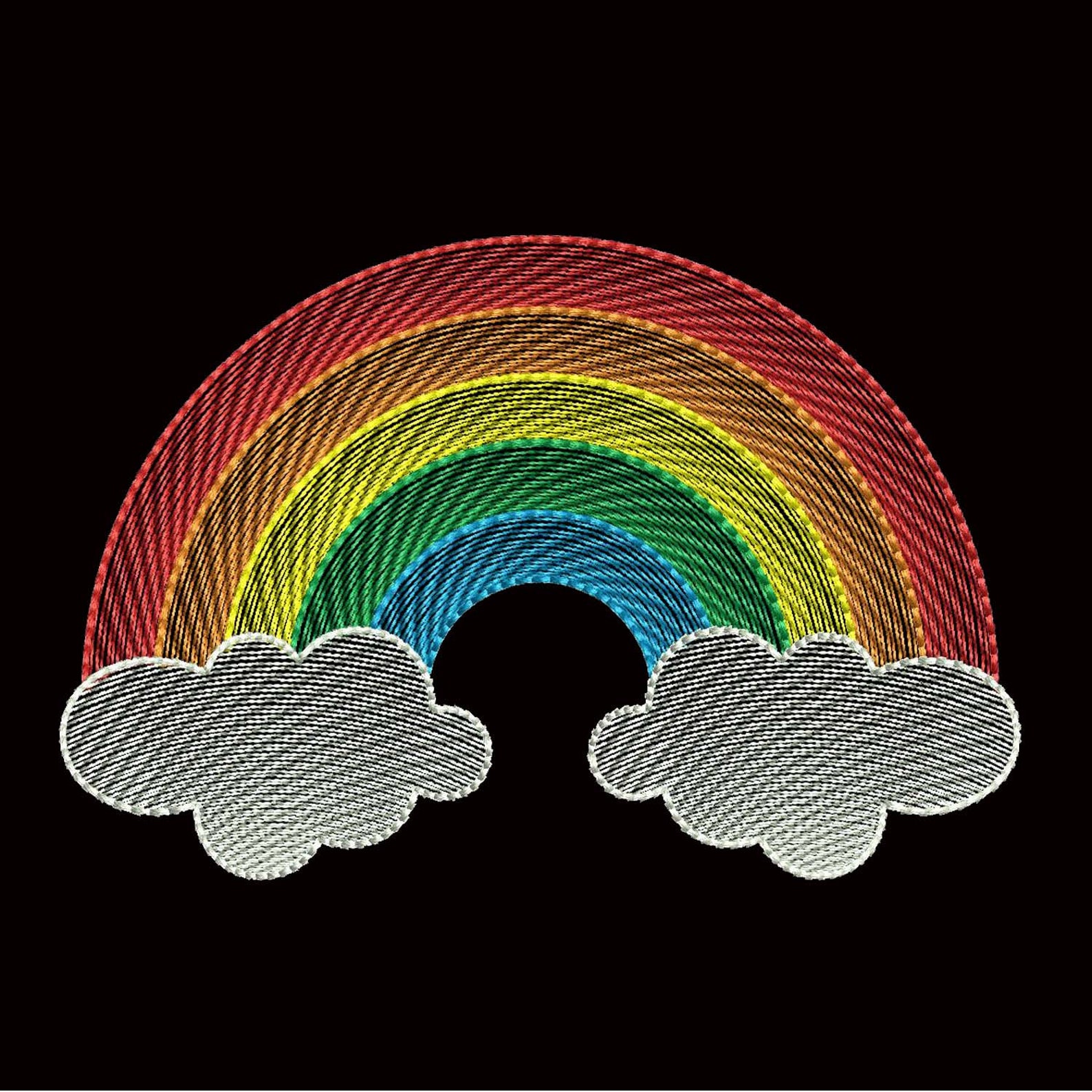 Rainbow embroidery design cloud embroidery designs rainbow  etsy Rainbow embroidery design cloud embroidery designs rainbow  etsy