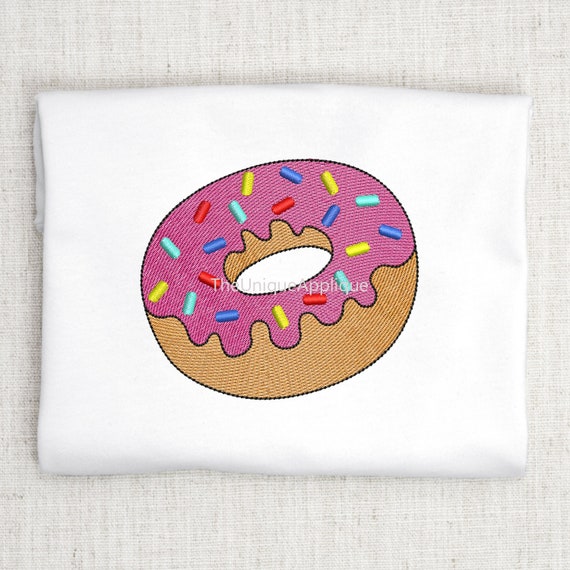 Download Donut Embroidery Design Donut With Sprinkles Machine Etsy
