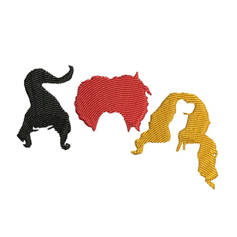 Hocus Pocus Trio Embroidery Design Sanderson Sisters Machine Etsy