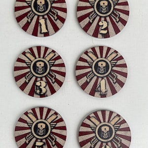 Valhallan Ice Warriors objective markers. 40 mm. Top quality plexiglass. 6 pcs.