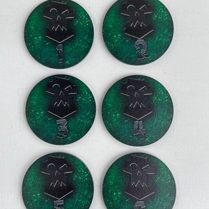 Orks (Morka) objective markers. 40 mm. Top quality plexiglass. 6 pcs.