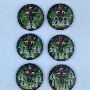 Death Guard (2) objective markers. 40 mm. Top quality plexiglass. 6 pcs.