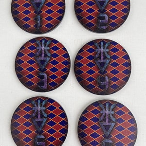 Harlequins objective markers. 40 mm. Top quality plexiglass. 6 pcs.