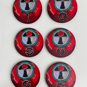 Farsight Enclaves objective markers. 40 mm. Top quality plexiglass. 6 pcs.