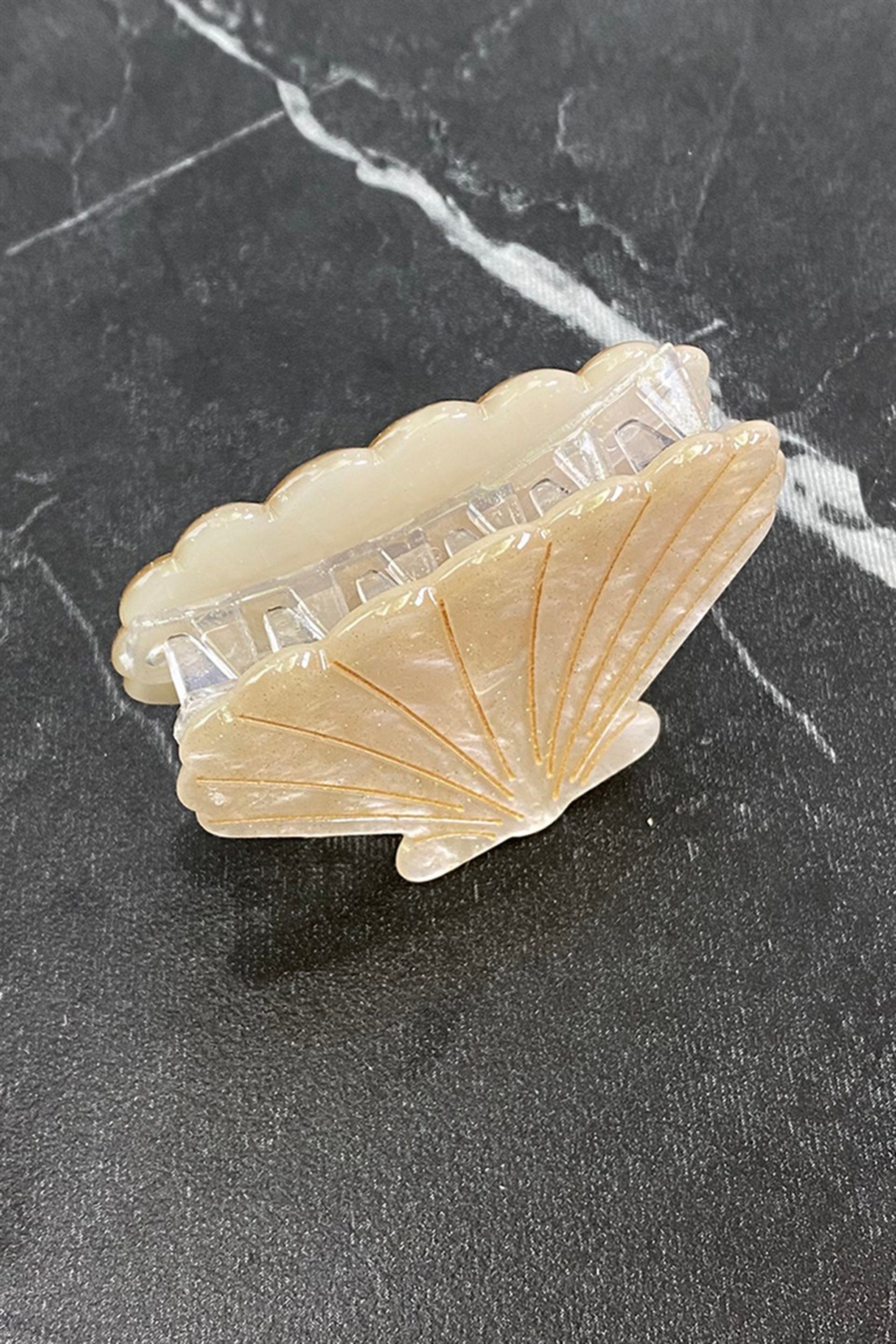 Small Shell Clips Middle Size Seashell Hair Clip Claw Light Colors Set 1, Mini Seashell ...