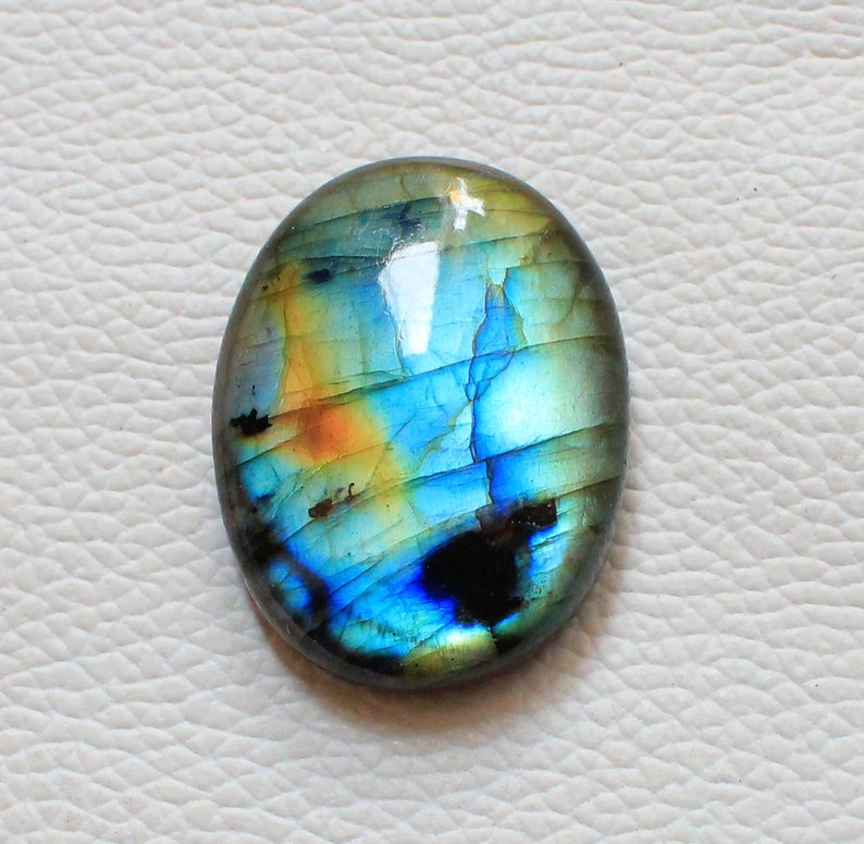 Multi Fire Labradorite Cabochon Loose Gemstone 54.75 Cts Oval Shape Best For Silver Alluring Multi Fire Labradorite Wire Wrap Jewelry