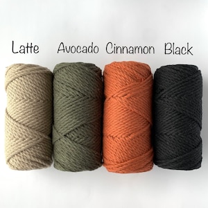 3-4 mm Macrame Cord, 50Ft 3 Strand Twisted Soft Cotton Rope, 100% cotton macrame rope, macrame string cotton yarn, macrame yarn, image 3