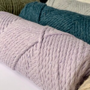 3-4 mm Macrame Cord, 50Ft 3 Strand Twisted Soft Cotton Rope, 100% cotton macrame rope, macrame string cotton yarn, macrame yarn, image 9