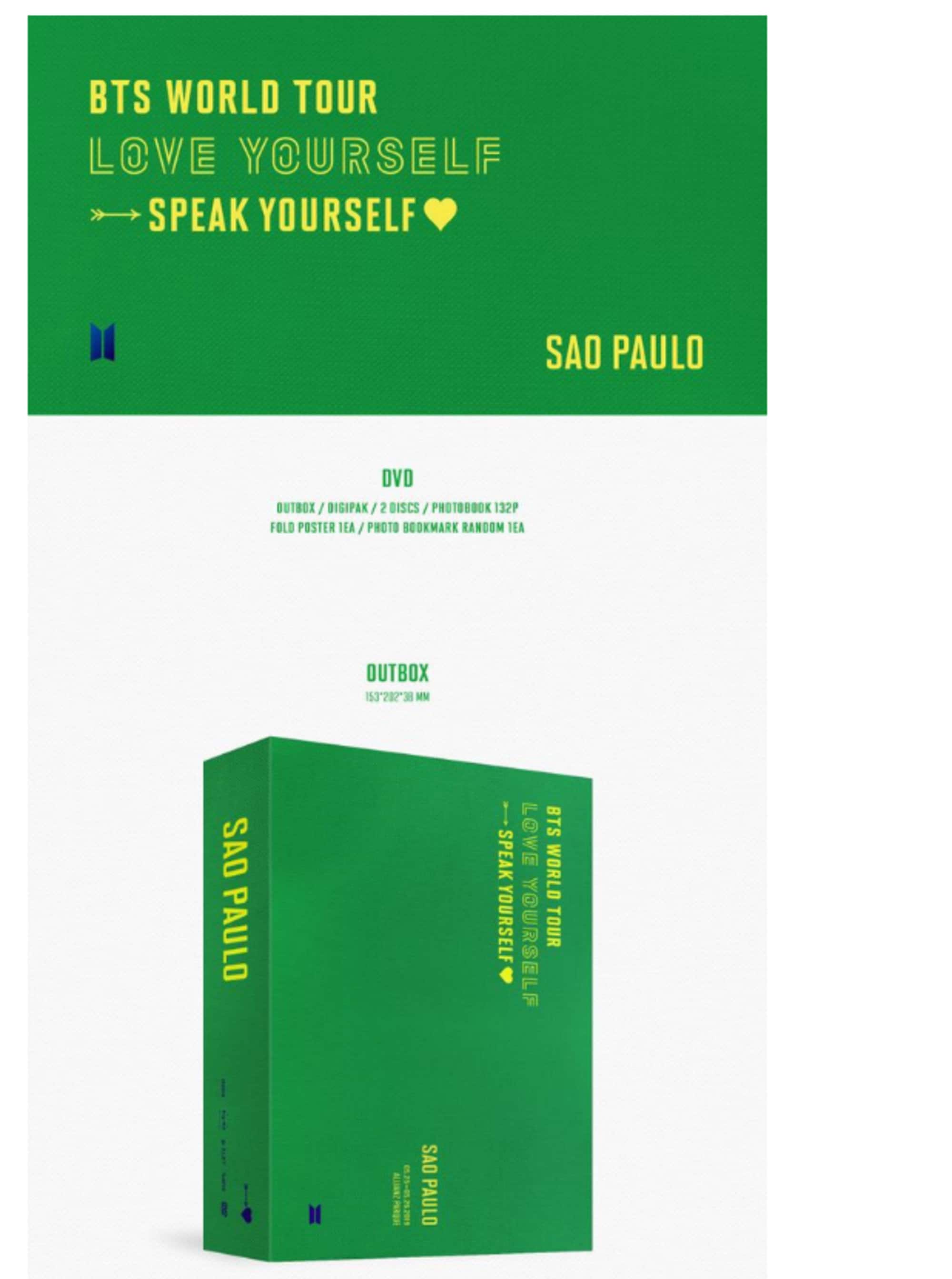 BTS World Tour Love Yourself Speak Sao Paulo 2 DVD Full Set - Etsy