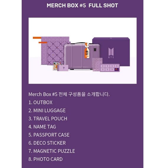Opened BTS MERCH BOX #5 – Official Limited Edition K-pop