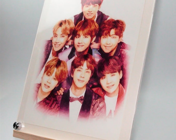 BTS 7 Members Hand Painting Picture Color Printing with Free Gift Free Shipping