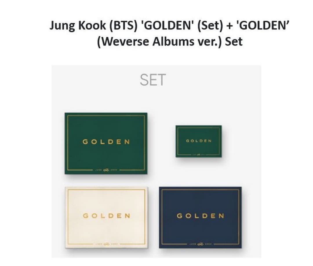 JUNG KOOK GOLDEN アルバム セット Amazon.com: [Set] BTS JUNGKOOK GOLDEN 1st Solo Album 3 Ver