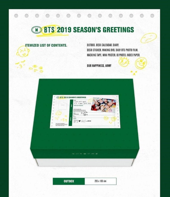 Bangtan Boys 2019 BTS Season's Greeting Just Opened Package