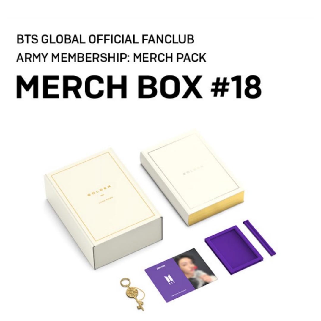 GOLDEN - JUNG KOOK MERCH BOX #18 抜けなし BTS MERCH BOX 18 Golden Box Jungkook Army Official