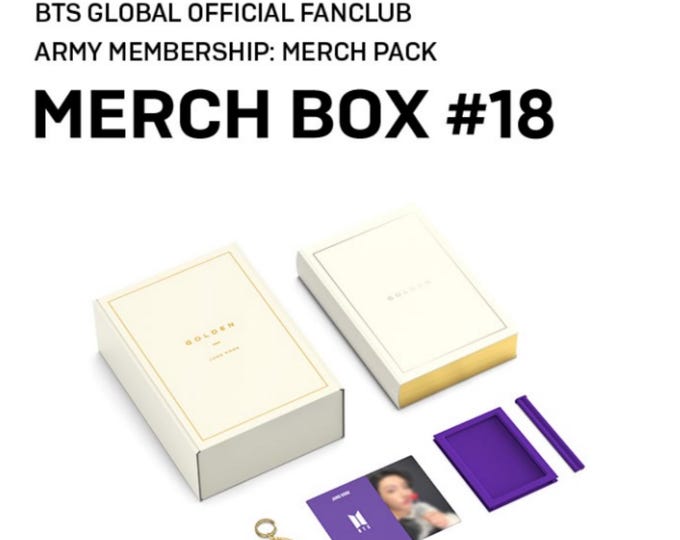 BTS MERCH BOX 18 Golden Box Jungkook Army Official Membership Pack New Condition