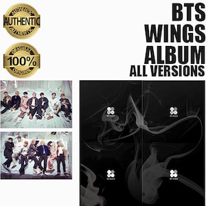 BTS - WINGS 2.º Álbum Completo [CD Oficial de K-Pop + Fotolibro + Tarjeta Fotográfica]
