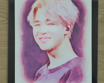 BTS フォトフレーム BTS 7 Members Hand-painted Picture Printed Frame 8 Set Full