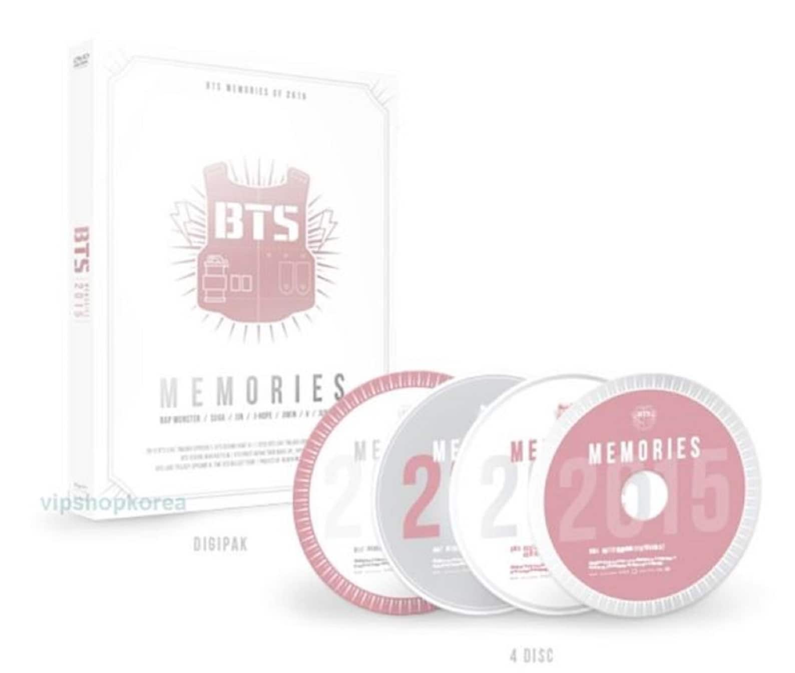 BTS Memories of 2015 DVD 4 DISK Edition Kpop Tracking Number - Etsy