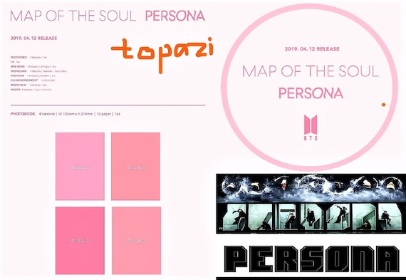 BTS New Album Map of the Soul Persona Full Set With Free Gift and