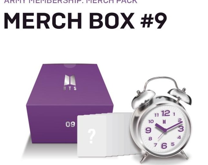 BTS Merch Box #9 – Official Photocards, Stickers & Postcards | Authentic K-pop Collectible Gift Set