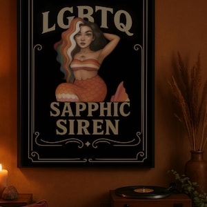 Sapphic Siren LGBTQ Digital art print