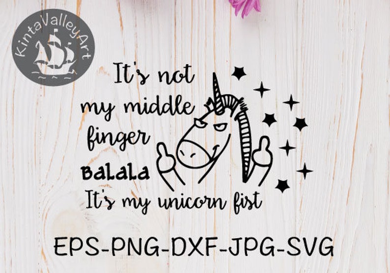 It's not my middle finger its my unicorn fist SVG cricut image 0.