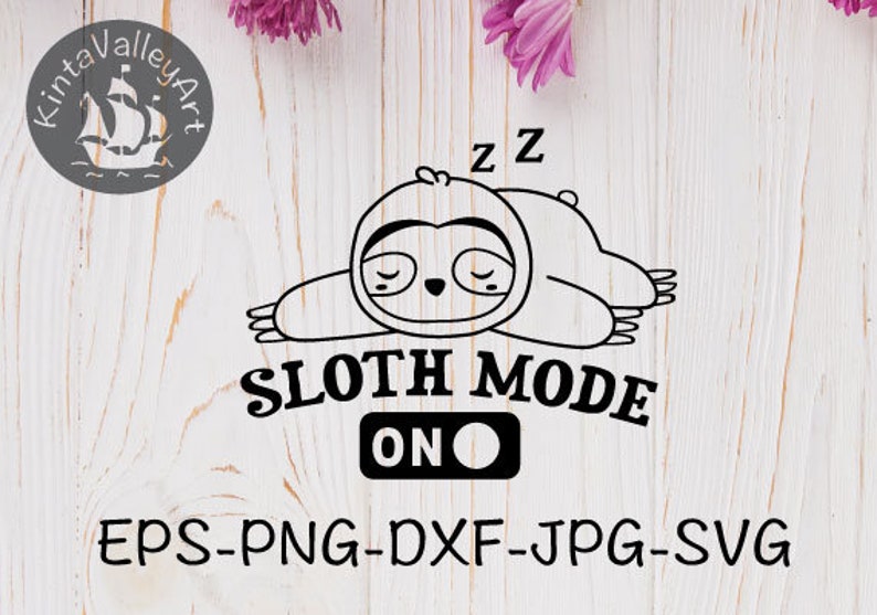 Download Sloth mode on SVG cute sloth sleep cricut silhouette SVG ...
