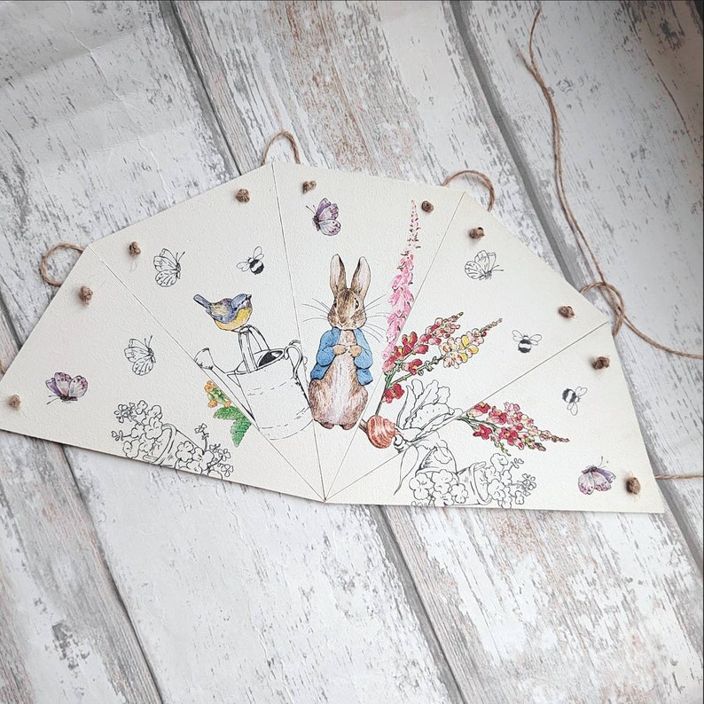 Peter Rabbit Wooden Bunting Nursery Decor Party Decoration - Etsy