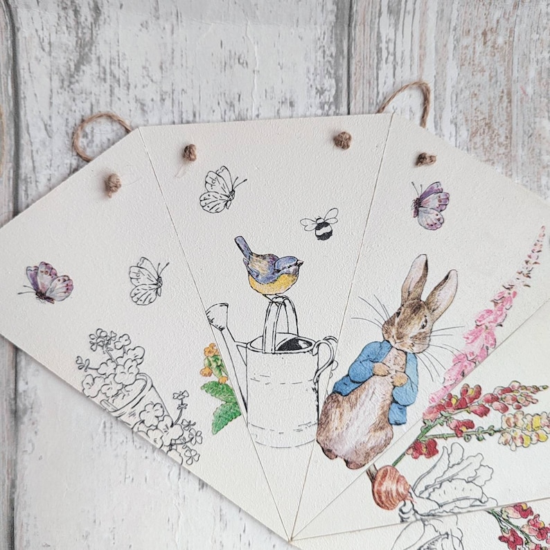 Peter Rabbit Wooden Bunting Nursery Decor Party Decoration - Etsy