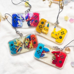 Switch Console Acrylic Charm , Pikachu, Eevee, Groudon, Kygore, Zacian, Zamazenta,  Miraidon, Koraidon -  Poké, pkmn Fanart