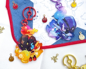 Poke - Armarouge Ceruledge Acrylic Keychain , Pkm Poke monster PKMN