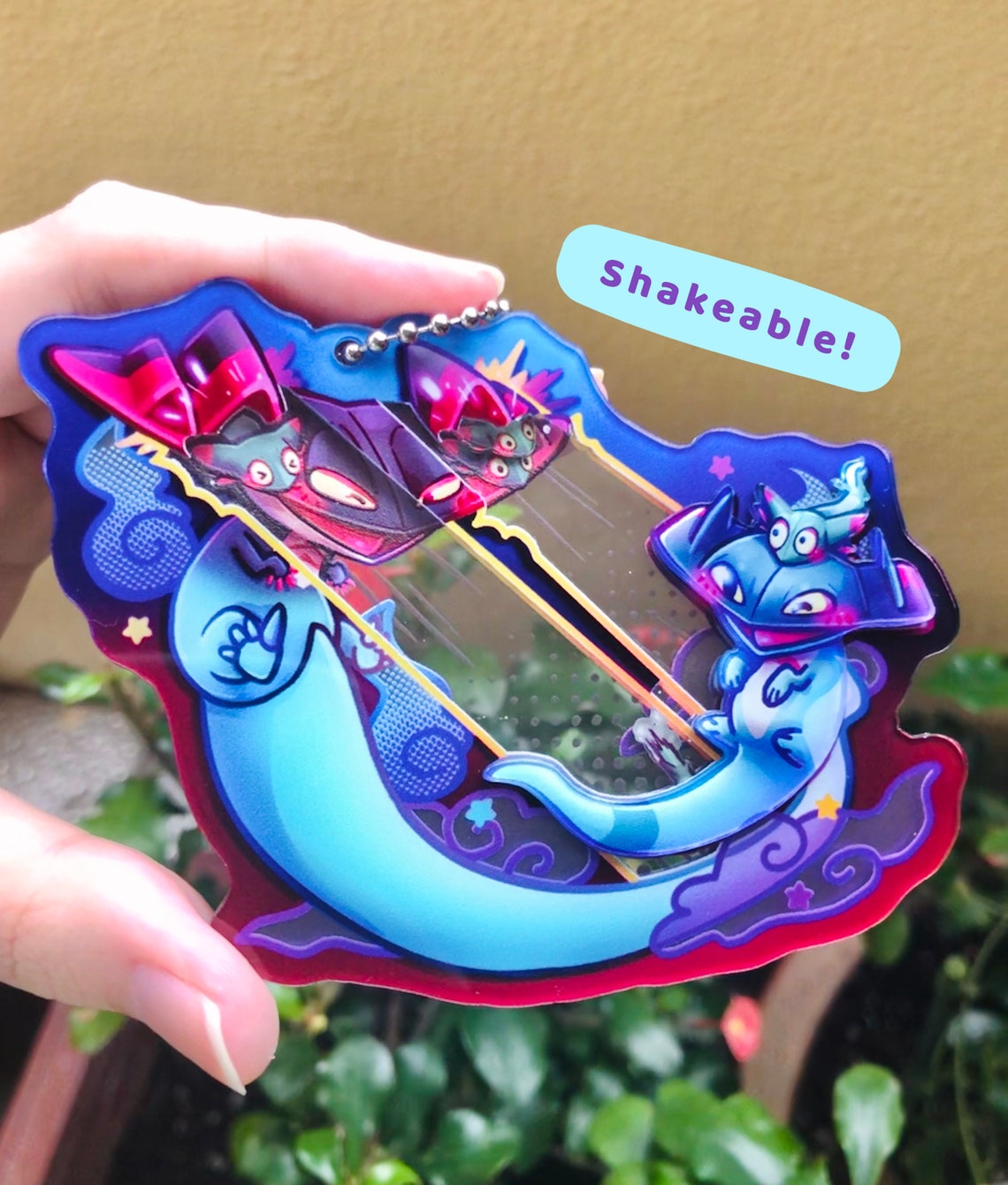 Pokemon Acrylic Shaker Charm Acrylic Keychain Dragon Etsy