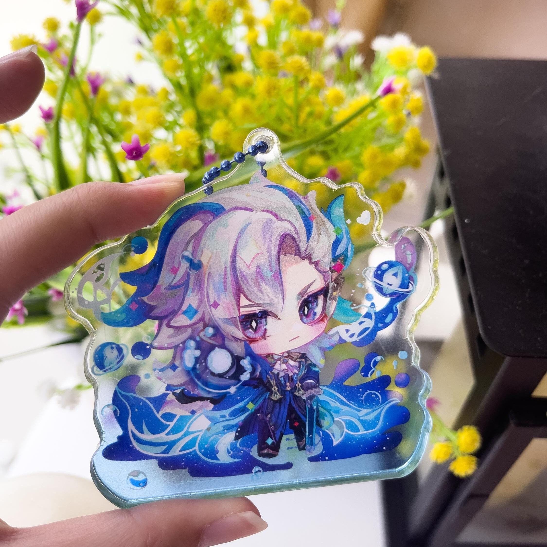 Neuvillette 3D Acrylic Block - Genshin Impact [Fanmade] 7.5mm Acrylic Standee Keychain, Charm, Figure, Keychain