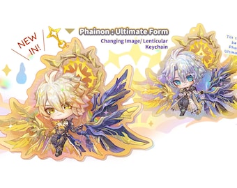 Phainon: Phainon Ultimate form, Khaslana Acrylic Keychain- Honkai Star Rail [Fanmade] - Lenticular Keychain, Changing Image Keychain