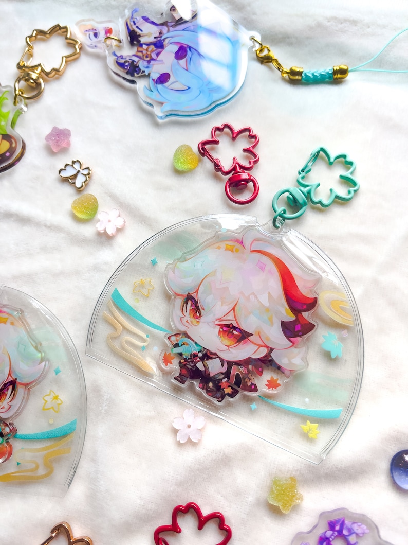 Kazuha Acrylic PVC Keychain Charm - Genshin Impact [fanmade] , Kazuha ...