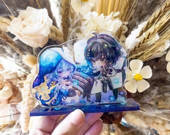 The Shorekeeper and Rover Acrylic Standee - Wuthering Waves [Fanmade] | Acrylic Stand, Iridescent Pearl Acrylic Stand