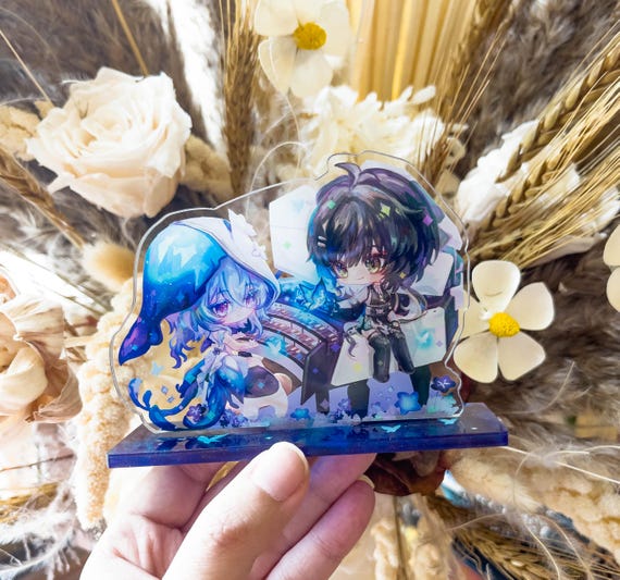 The Shorekeeper and Rover Acrylic Standee - Wuthering Waves [Fanmade] | Acrylic Stand, Iridescent Pearl Acrylic Stand