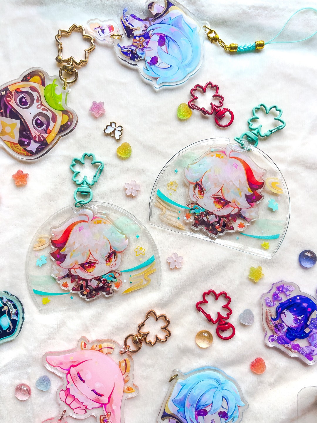 Kazuha Acrylic PVC Keychain Charm - Genshin Impact [fanmade] , Kazuha ...