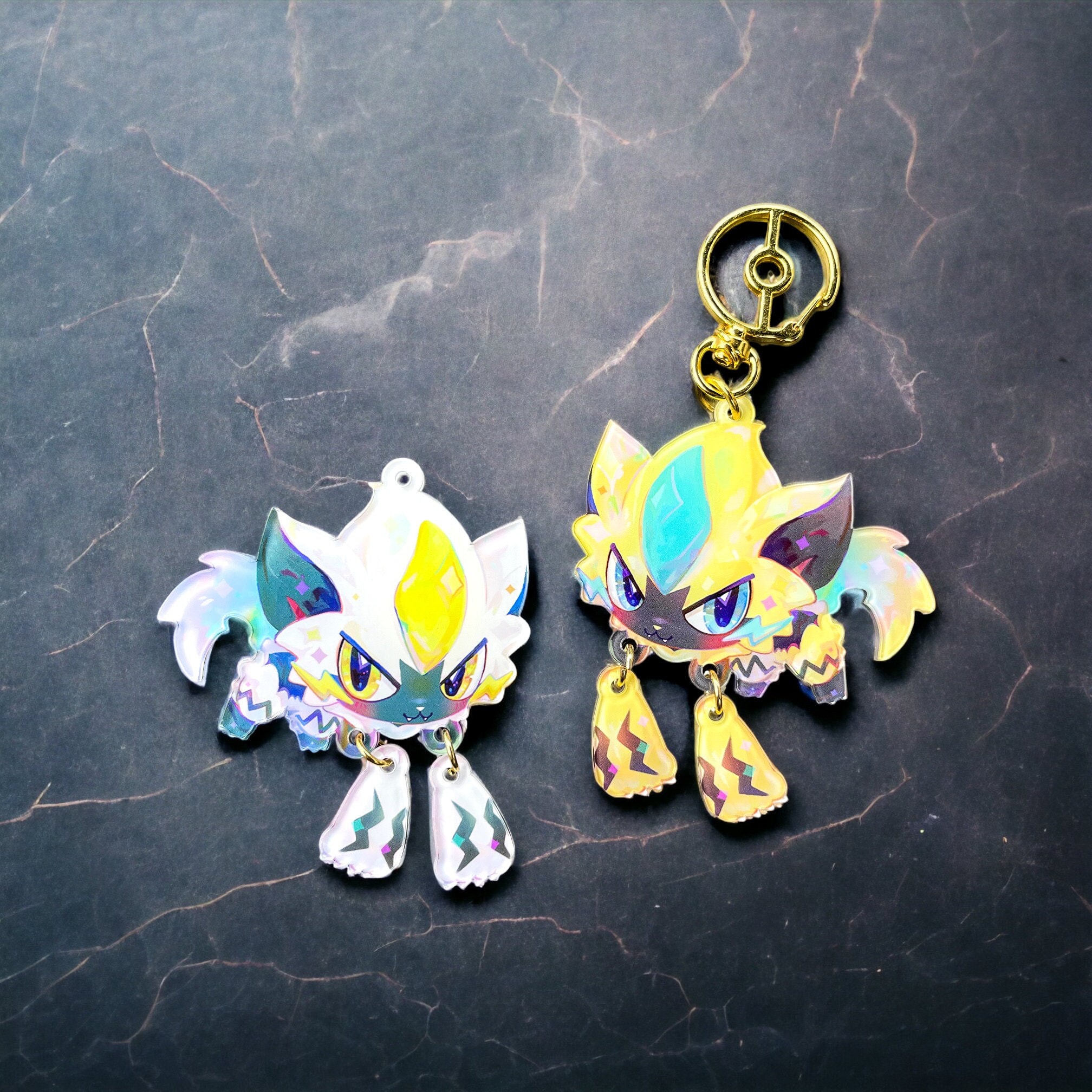 Poke - Zeraora Dangling Claw Acrylic Charm | Scarlet and Violet, Mythical,Claws, Area Zero, DLC PKM PKMN