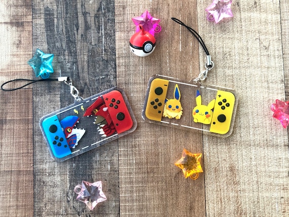 Pokemon Switch Acrylic Charm Acrylic Keychain Pikachu And Eevee Lets Go Pikachu Lets Go Eevee Groudon And Kygore