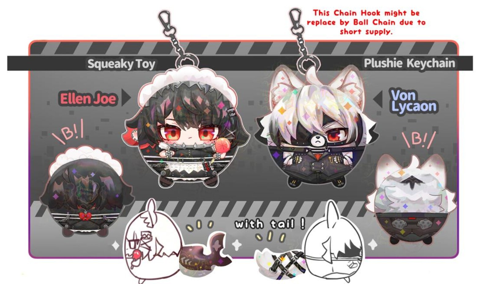 Zenless Zone Zero [fanmade] : Von Lycaon, Ellen Joe Squeaky Plushie ...