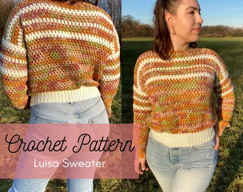 English Crochet Pattern: Luisa Sweater