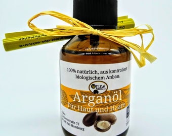 Argan oil for skin and hair with pump dispenser
