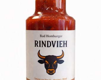 Bad Homburger RINDVIEH – Cherry Pepper BBQ Sauce for Steak, Burgers & Real Men (250 ml)