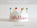 Embroidered Crown for Kids and Children's Birthdays, Personalized Gifts | Keepsake for First Birthday Party  Neutral Birthday product logo