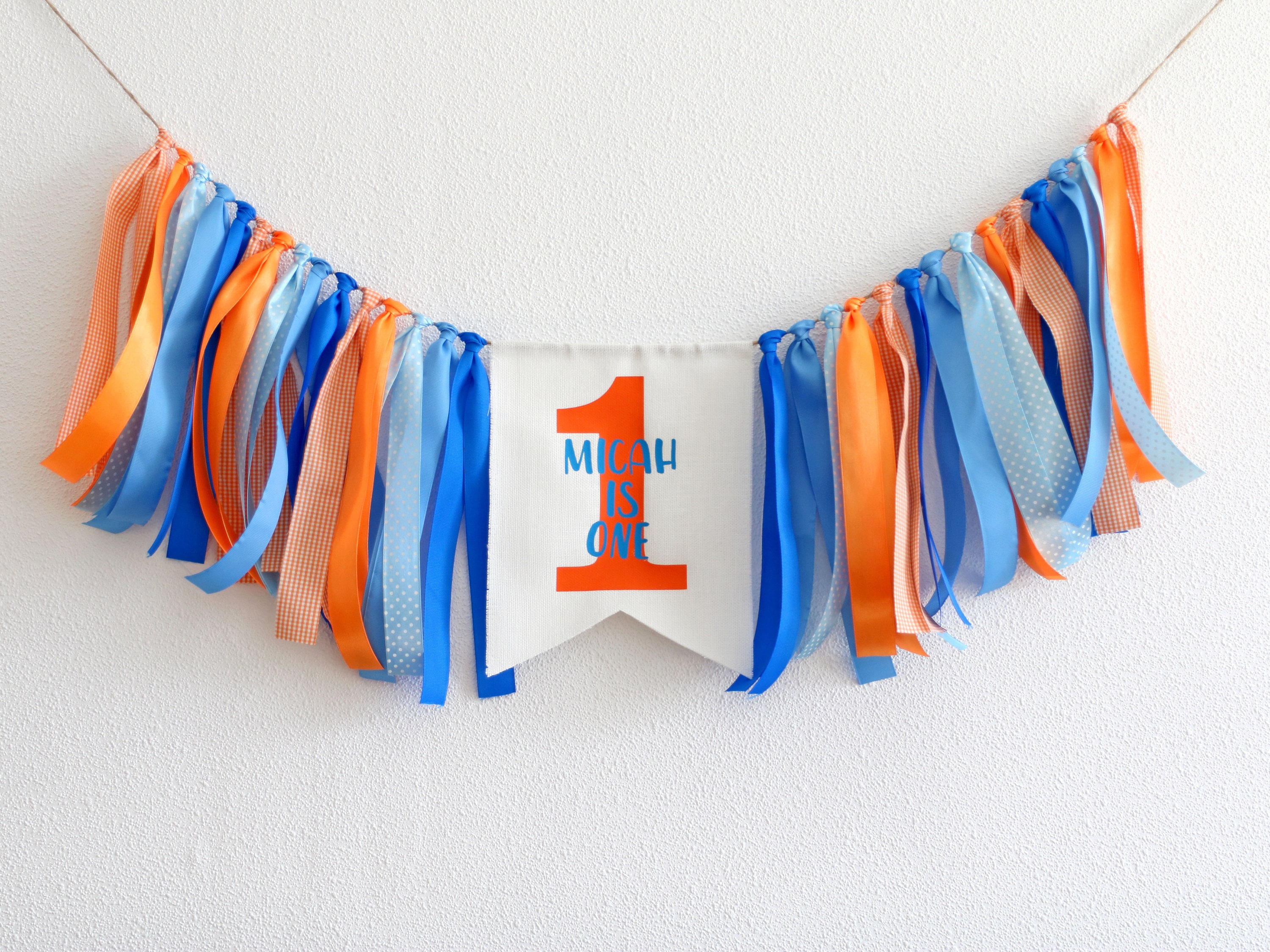 Bluey theme 1st birthday boy first birthday banner personalized high chair boy garland blue banner happy 1st birthday