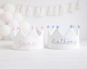 Personalized Name birthday crown, Boy's birthday, Baby Blue Birthday Custom Crown, Boy's birthday party, first birthday outfit