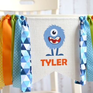 Little Monster baby shower, Little Monster highchair banner, Little Monster banner, monsters birthday decorations, monsters 1st birthday